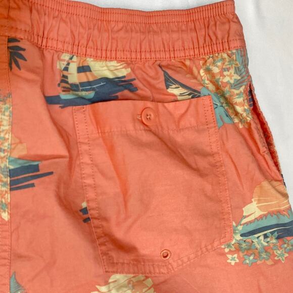Goodfellow Men's Board Shorts Swim Trunks Size M Floral Vacation Pool Lined Pink - Picture 10 of 10
